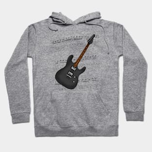 Guitar Tab Electric Guitarist Music Notation Musician (Black) Hoodie